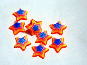 Серединка "Зірка", 14 мм, З СИНЬОЮ СЕРЕДИНКОЮ